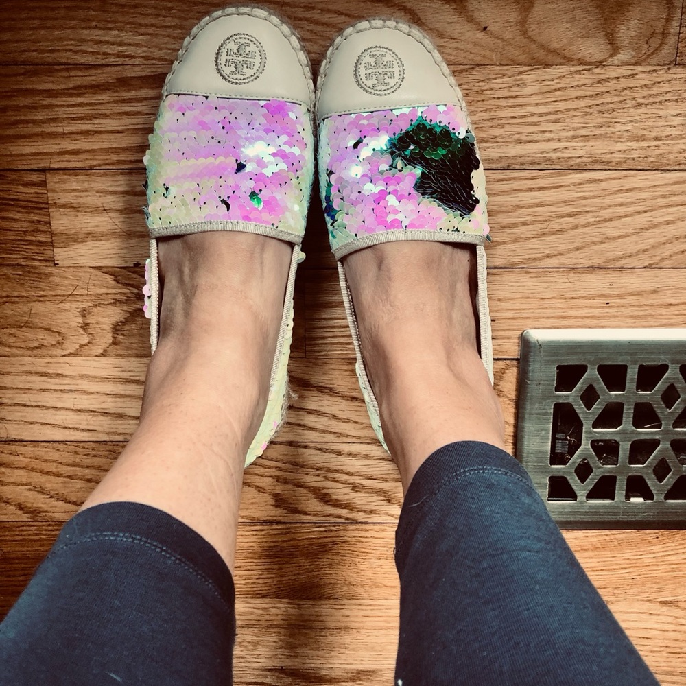 Tory Burch Sequins Espadrilles 🧜‍♀️ opal seagreen - Picture 11 of 13